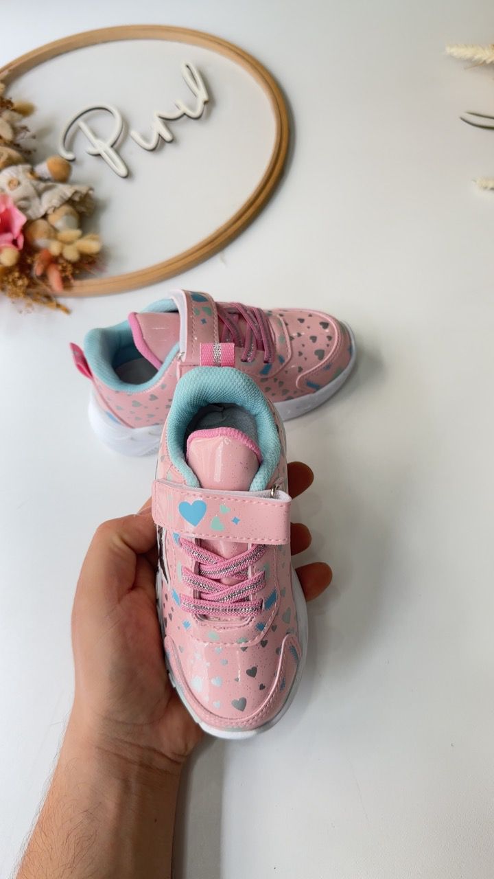 Karakterli  Spor Ayakkabı Pudra Su Yeşili