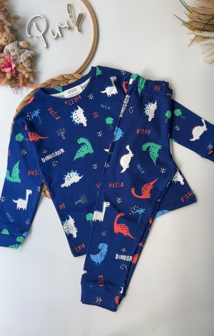 LACİVERT DİNOZOR PİJAMA TAKIM
