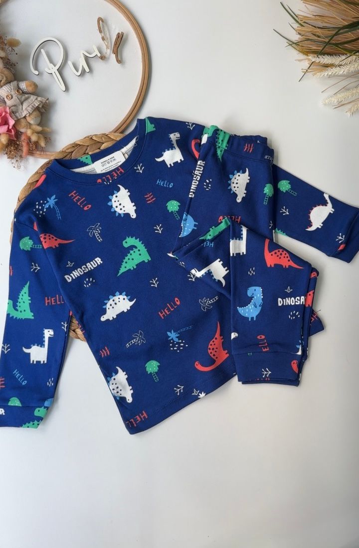 LACİVERT DİNOZOR PİJAMA TAKIM