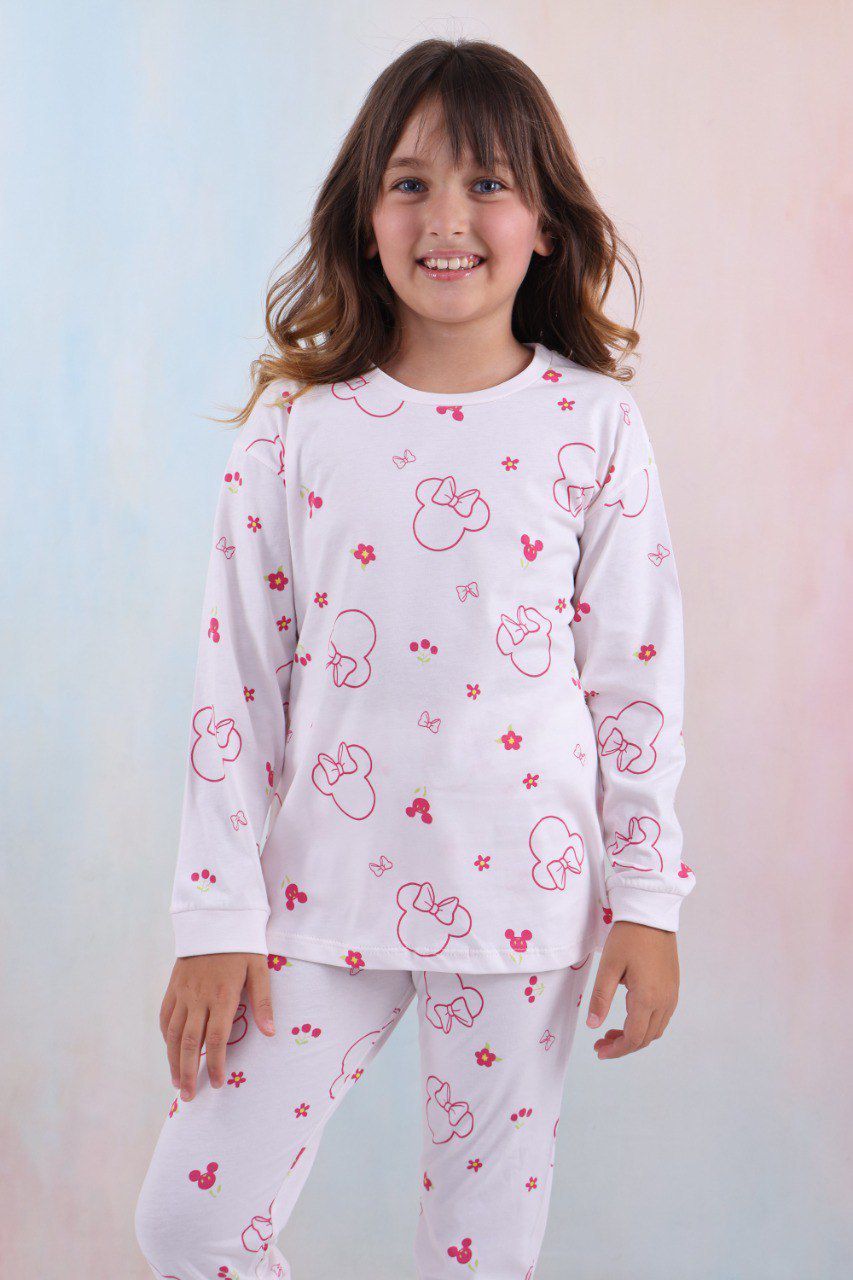 Minnie Baskılı Pijama Takımı 