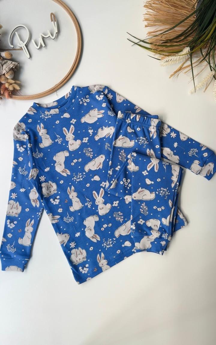Mavi Tavşan Pijama Takımı