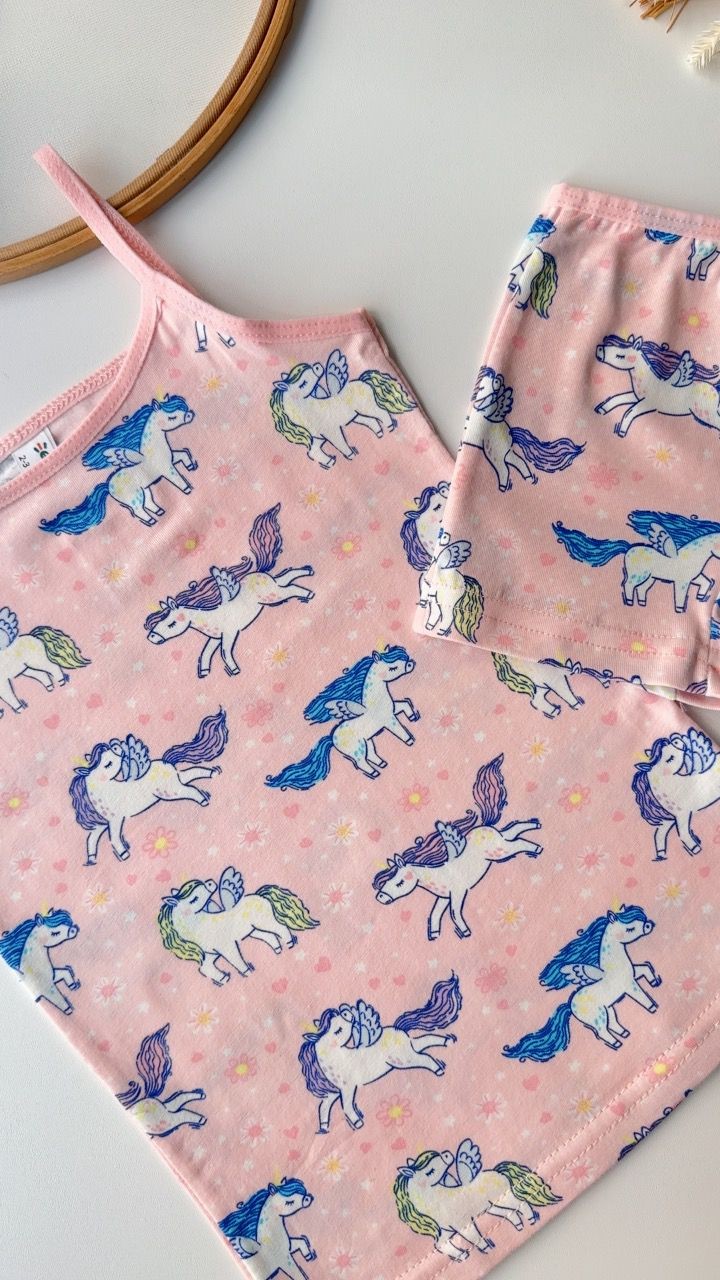 Pembe Tay Baskılı Atlet Boxer 