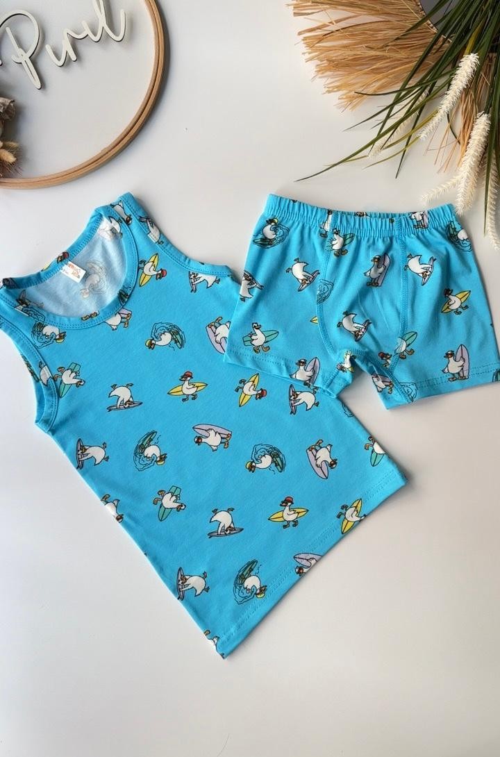 Mavi Sörf Atlet Boxer Takım