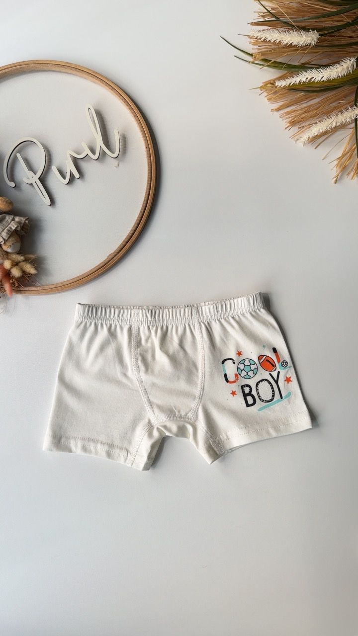 Ekru Cool Boy Atlet Boxer Takım