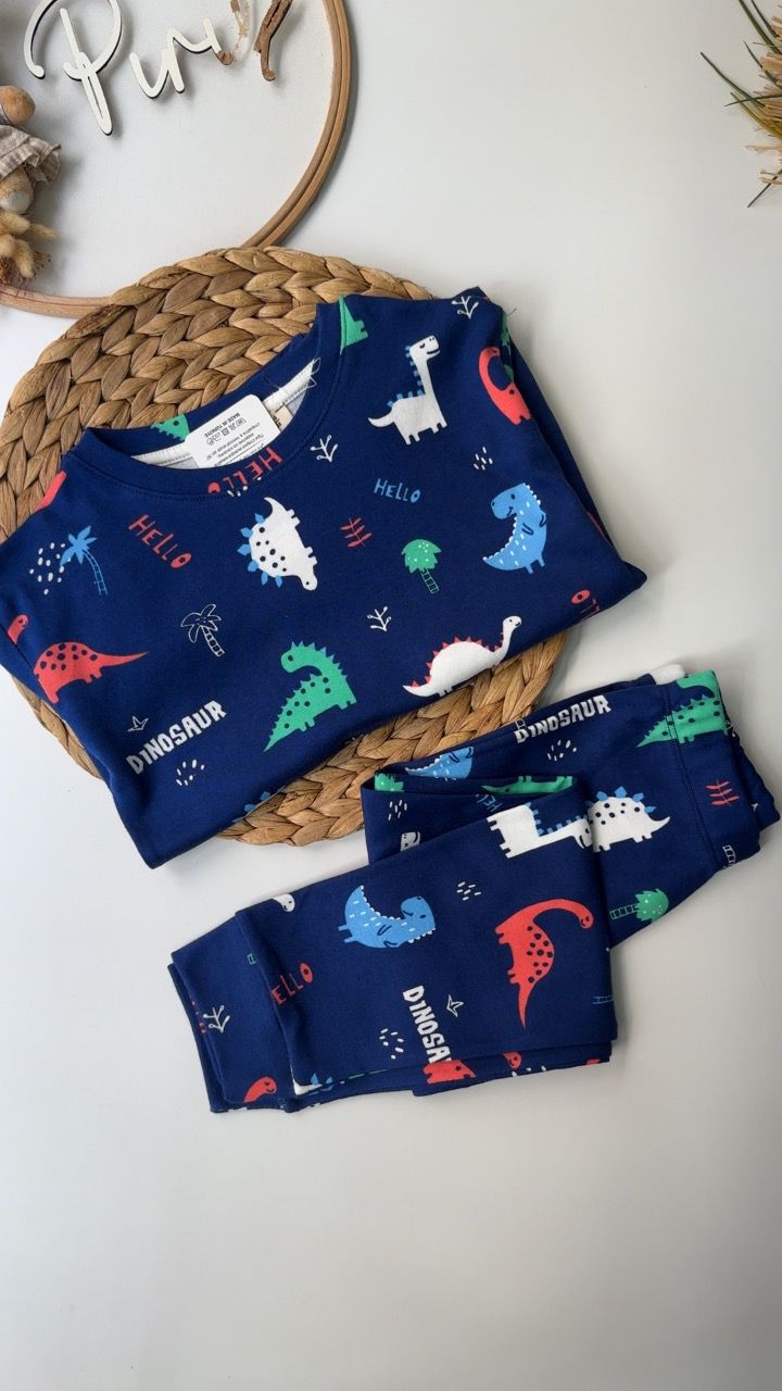 LACİVERT DİNOZOR PİJAMA TAKIM