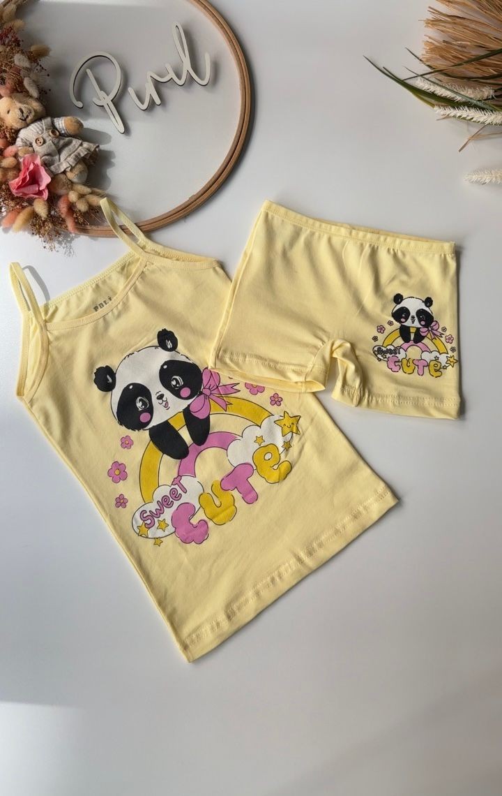 Sarı Panda Atlet Boxer Takım