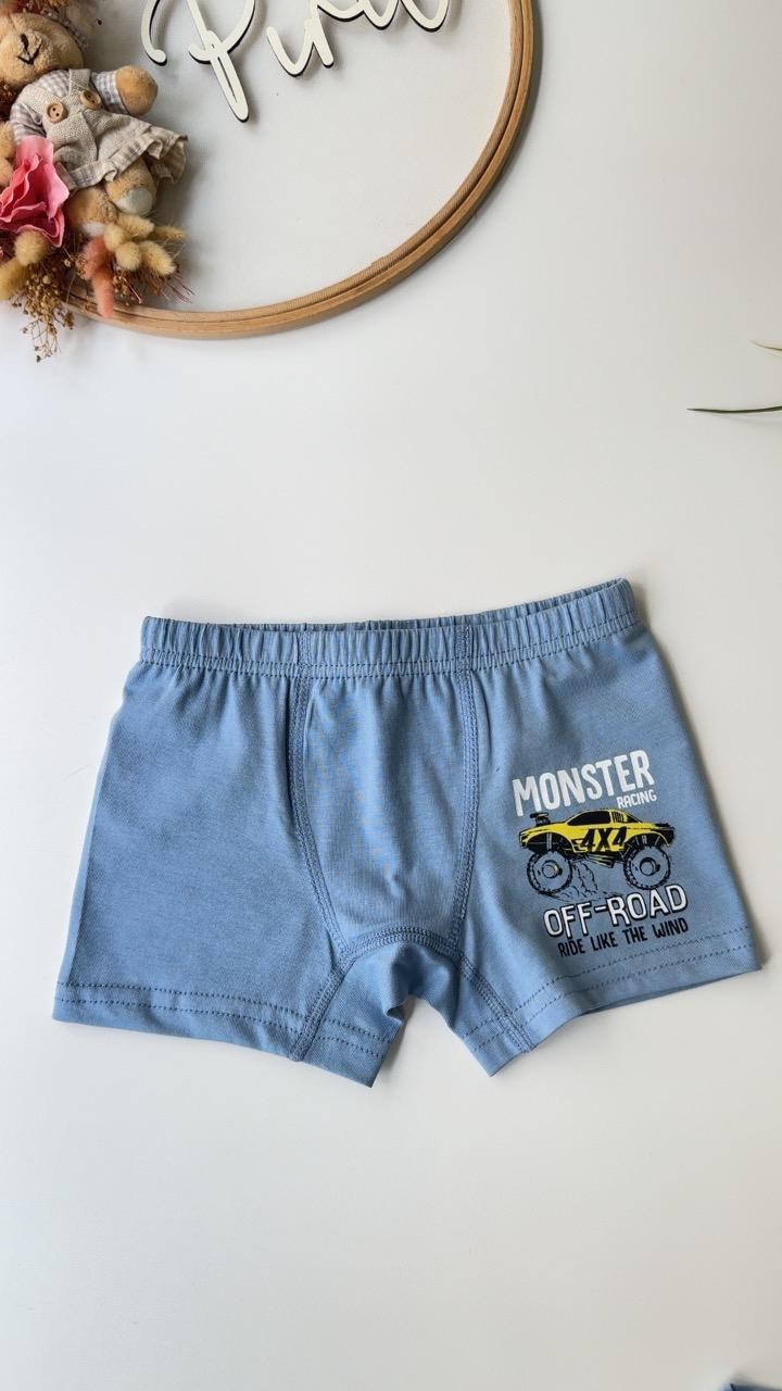 Mavi Monster Atlet Boxer Takım
