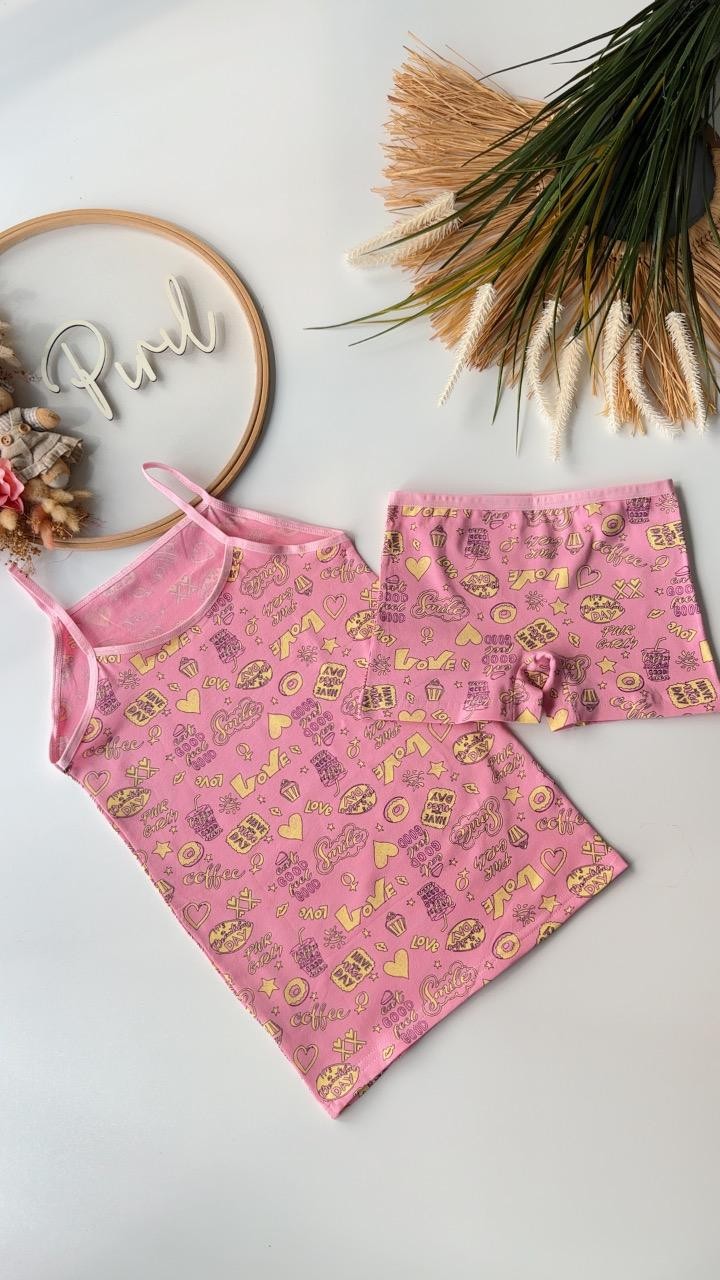 Pembe Love Atlet Boxer Set 