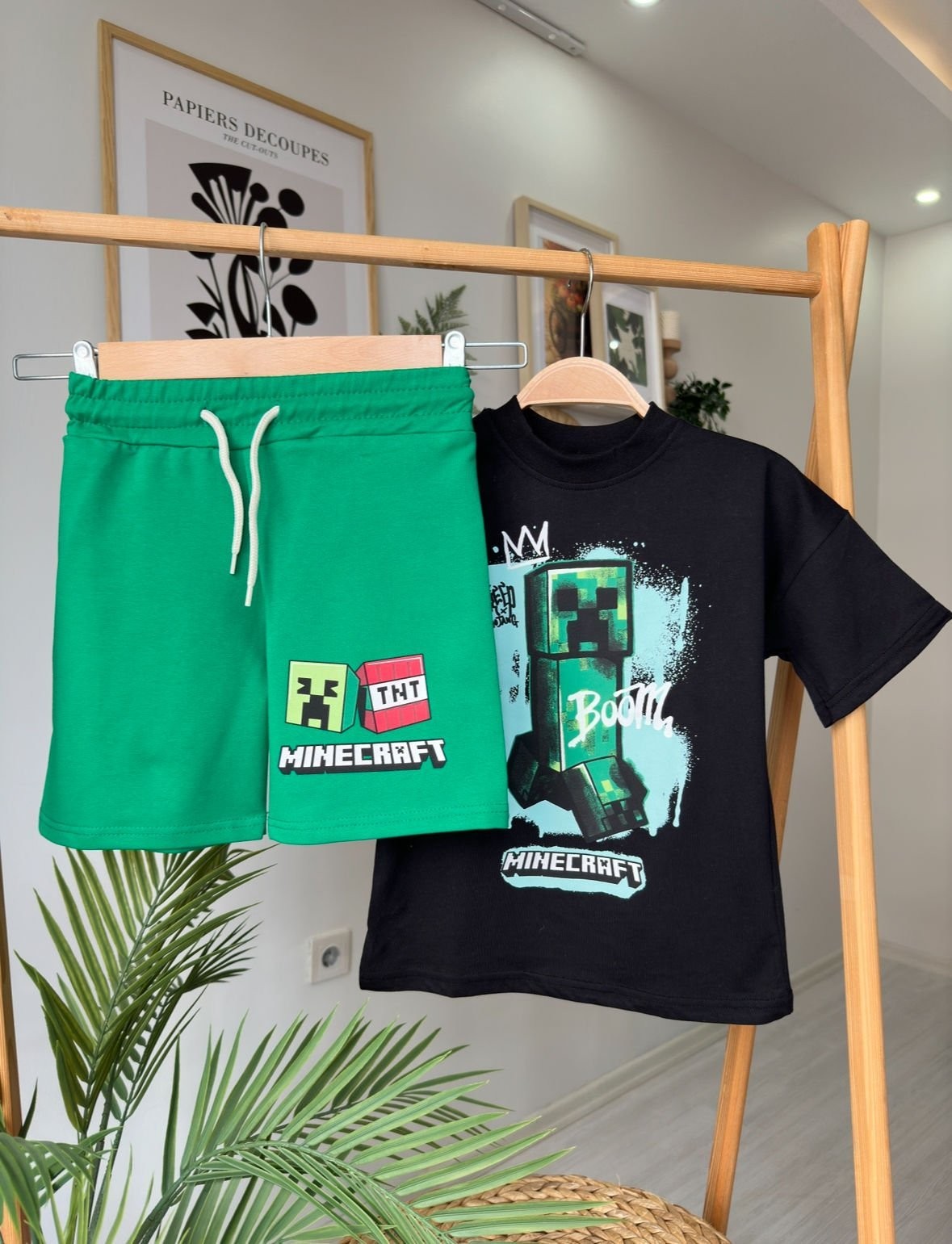 Minecraft Creeper Baskılı Takım
