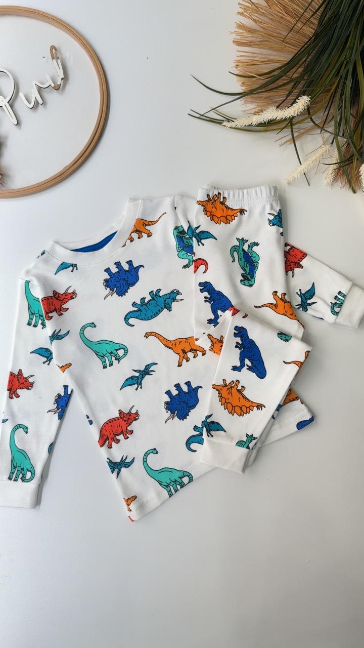 RENKLİ DİNO Pijama Takımı