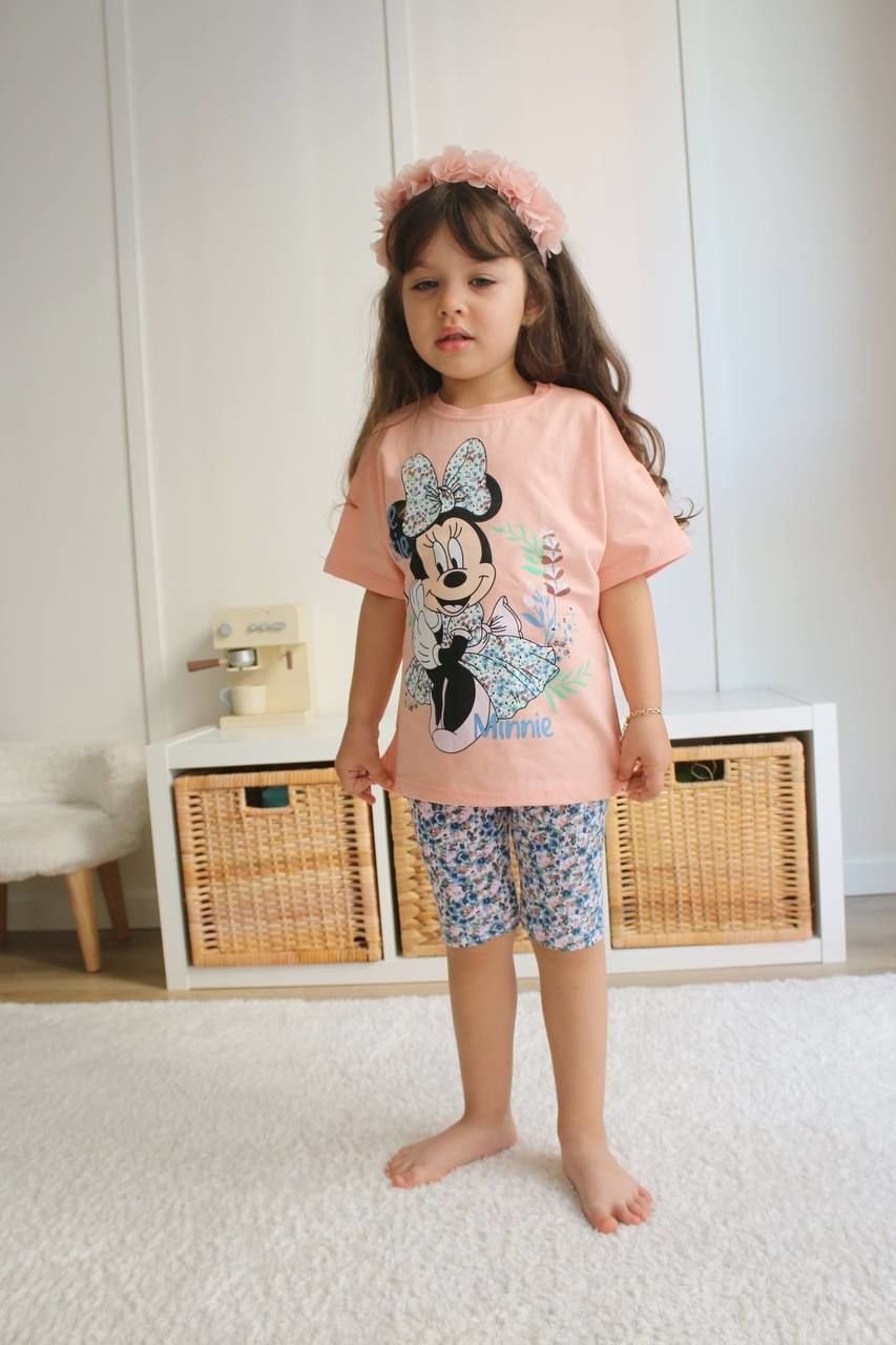 Çiçekli Baskılı Minnie Takım