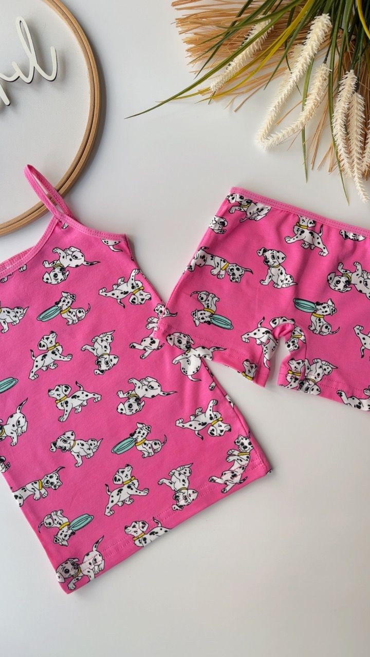 Pembe Dalmaçyalı Atlet Boxer Set 
