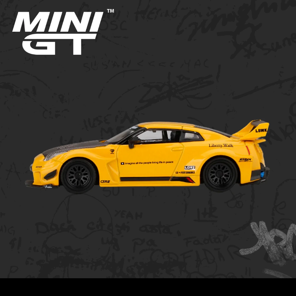 MINIGT 182 LB-SilhouetteWORKS 35GT-RR GT WORKS Yellow USA MGT00182 No