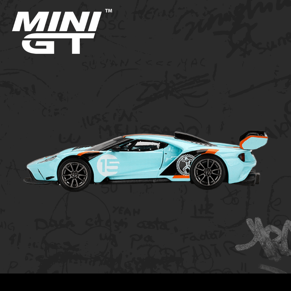 Mini Gt 359 Ford GT Mk II #002 Blue / Orange