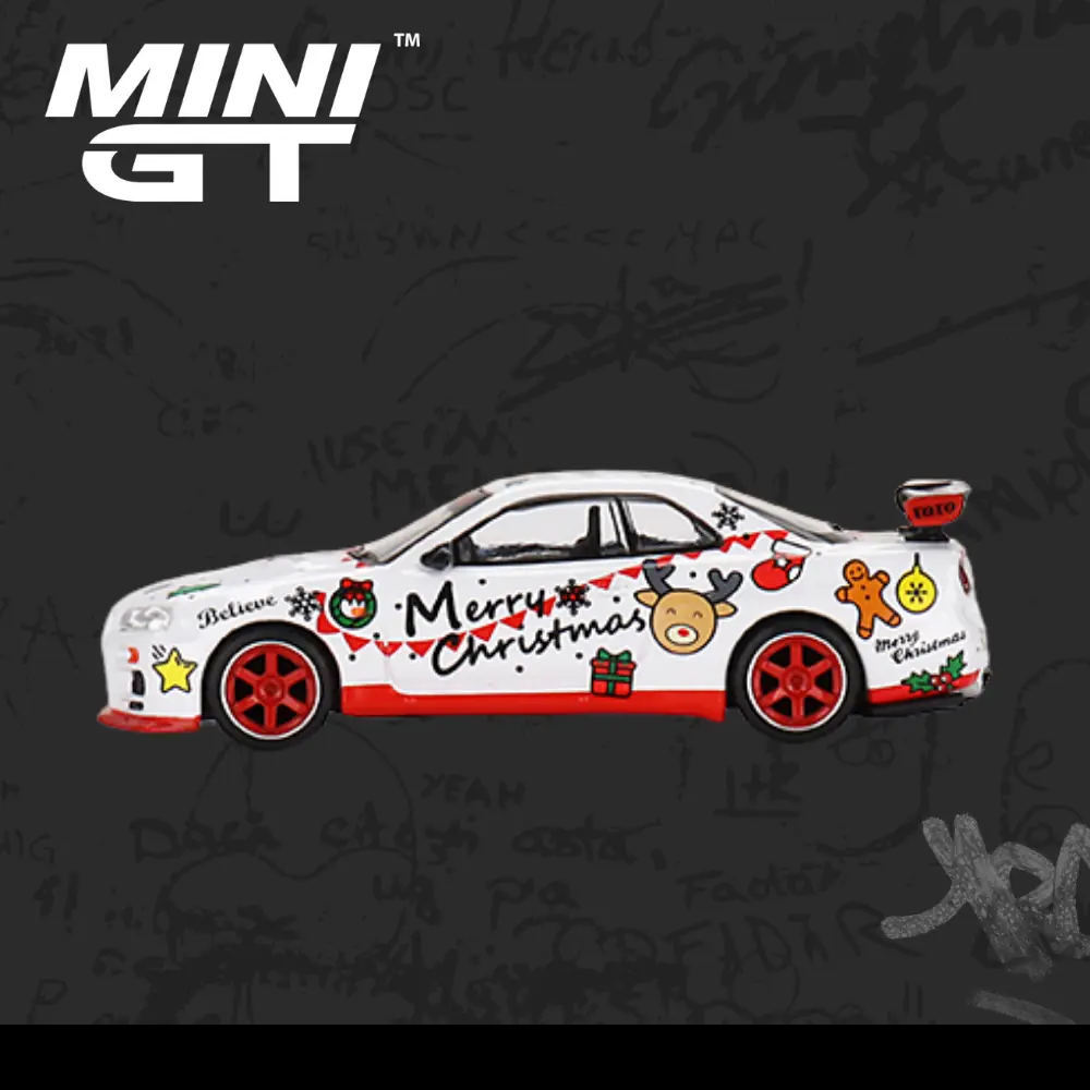Mini Gt 387 Nissan Skyline GT-R (R34) Top Secret 2022 Christmas