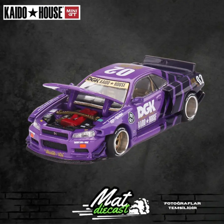 Mini GT x Kaido House 1/64 DGK Racing Squad Nissan Skyline GT-R (R34)