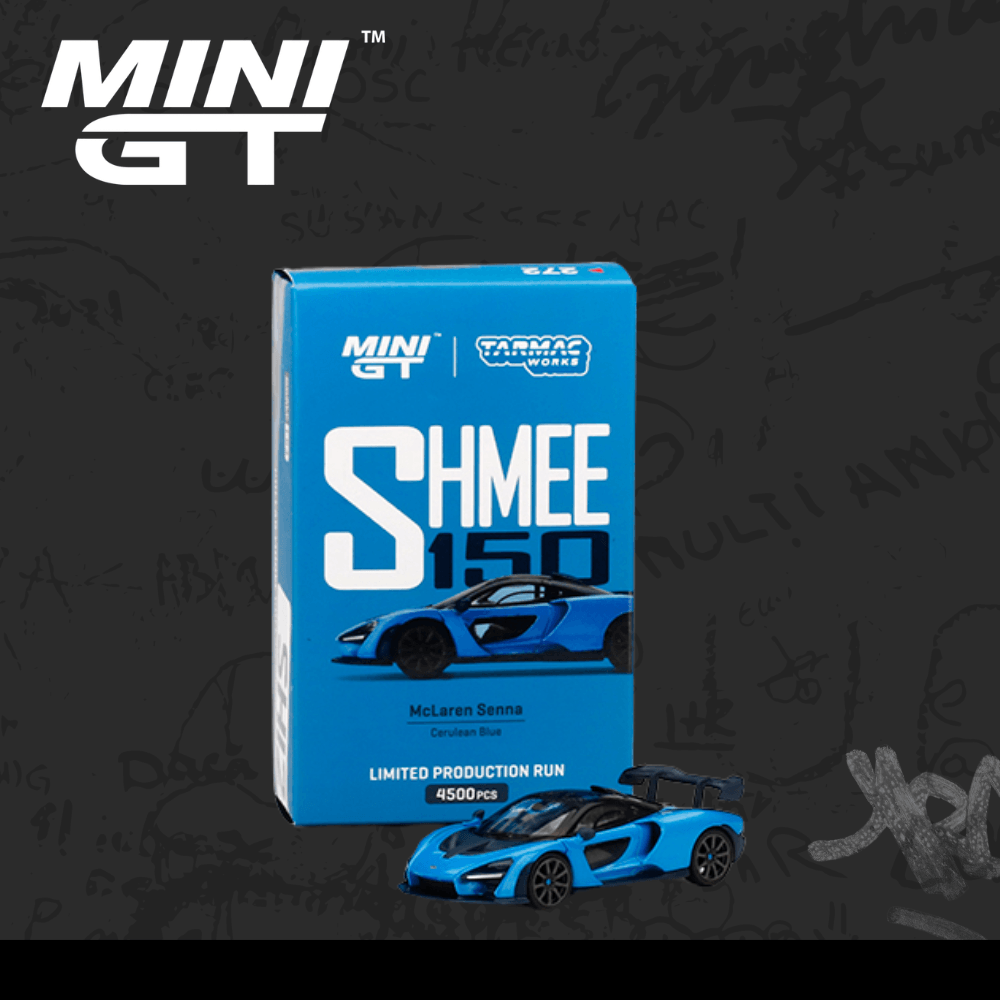 Mini GT  272 X Tarmac Works McLaren Senna Cerulean SHMEE150 Hong Kong Toycar Salon (Blue)