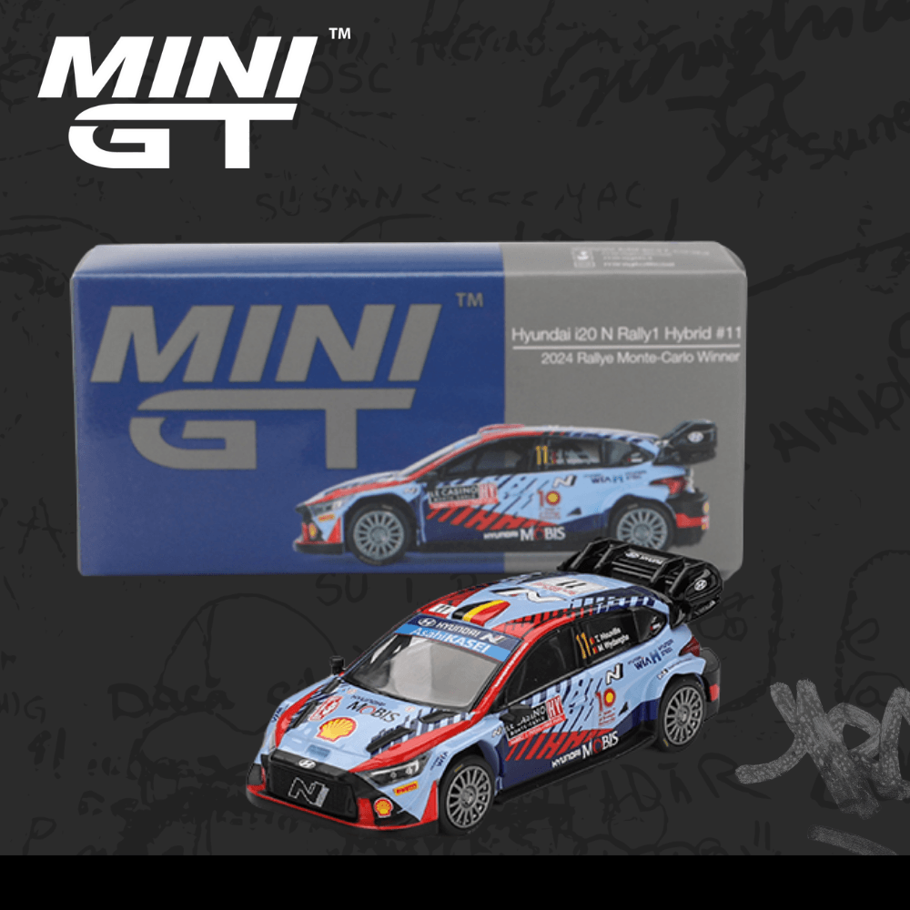 Mini GT 871 Hyundai i20 N Rally1 Hybrid 2024 Rallye Monte-Carlo Winner
