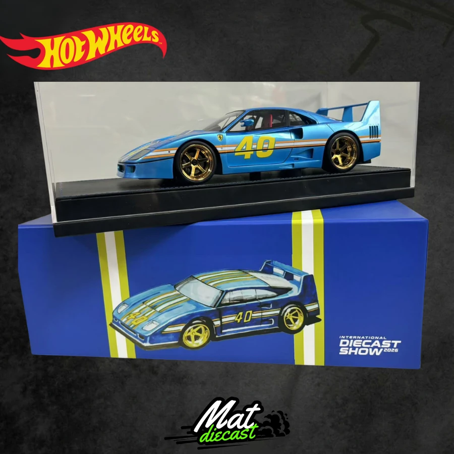 Ferrari F40 1/18 Mavi - Larry Wood Özel Tasarım - SADECE 20 ADET
