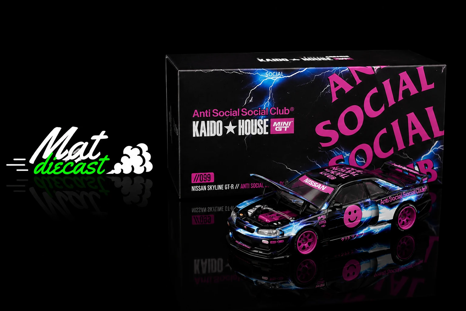 Kaido House x Mini GT KHMG 099 Nissan Skyline GT-R (R34) Anti