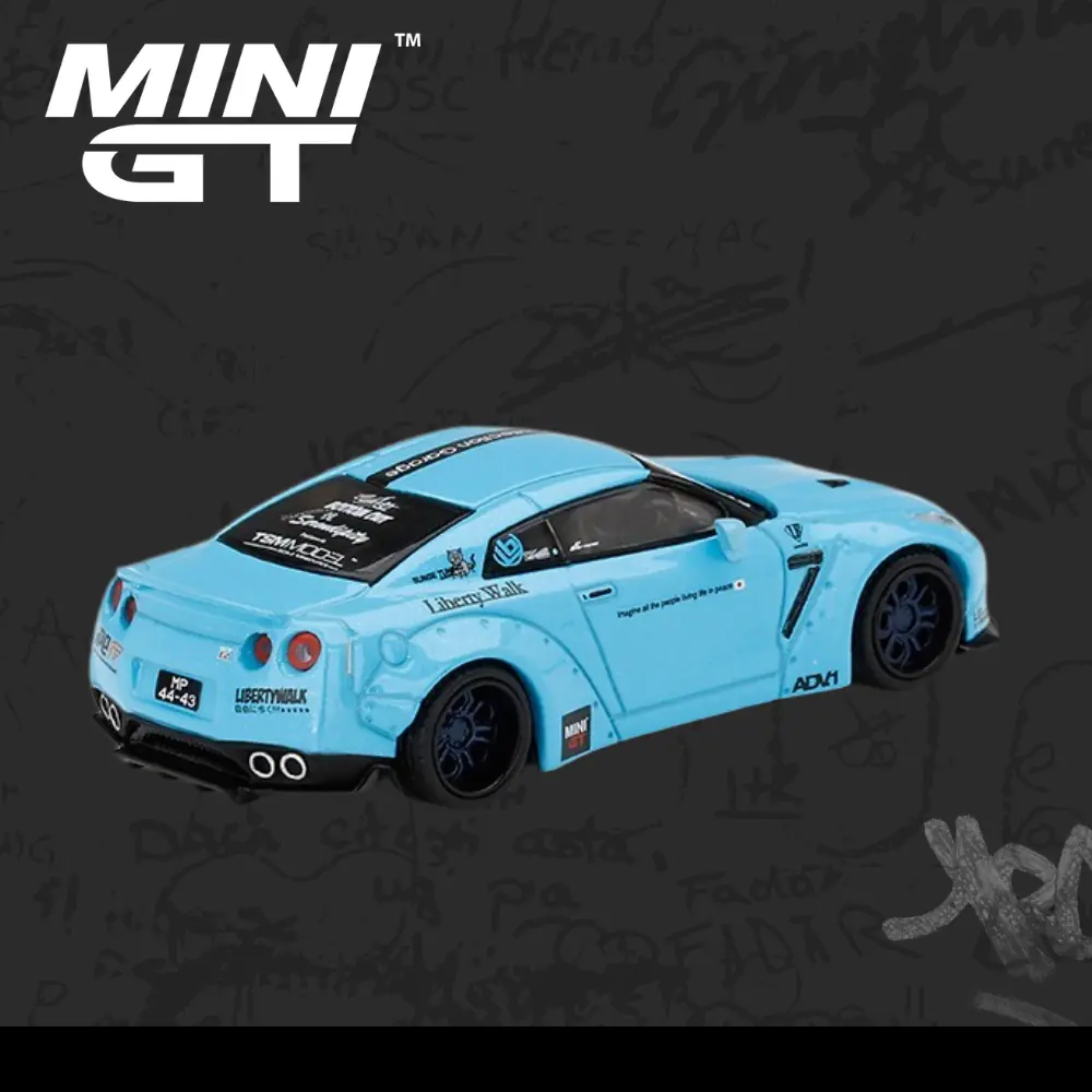 Mini GT 184 LBWK Nissan GT-R R35 Type BABY BLUE MACAU EXCLUSIVE