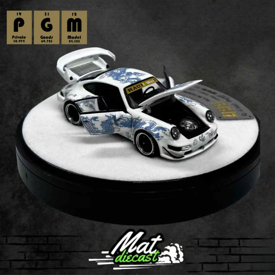 PGM 1/64 Porsche 911 964 RWB White Dragon