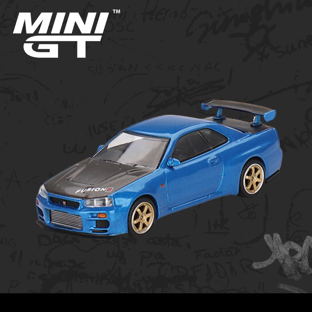 Mini Gt 531 Nissan Skyline GT-R (R34) Top Secret Bayside Blue