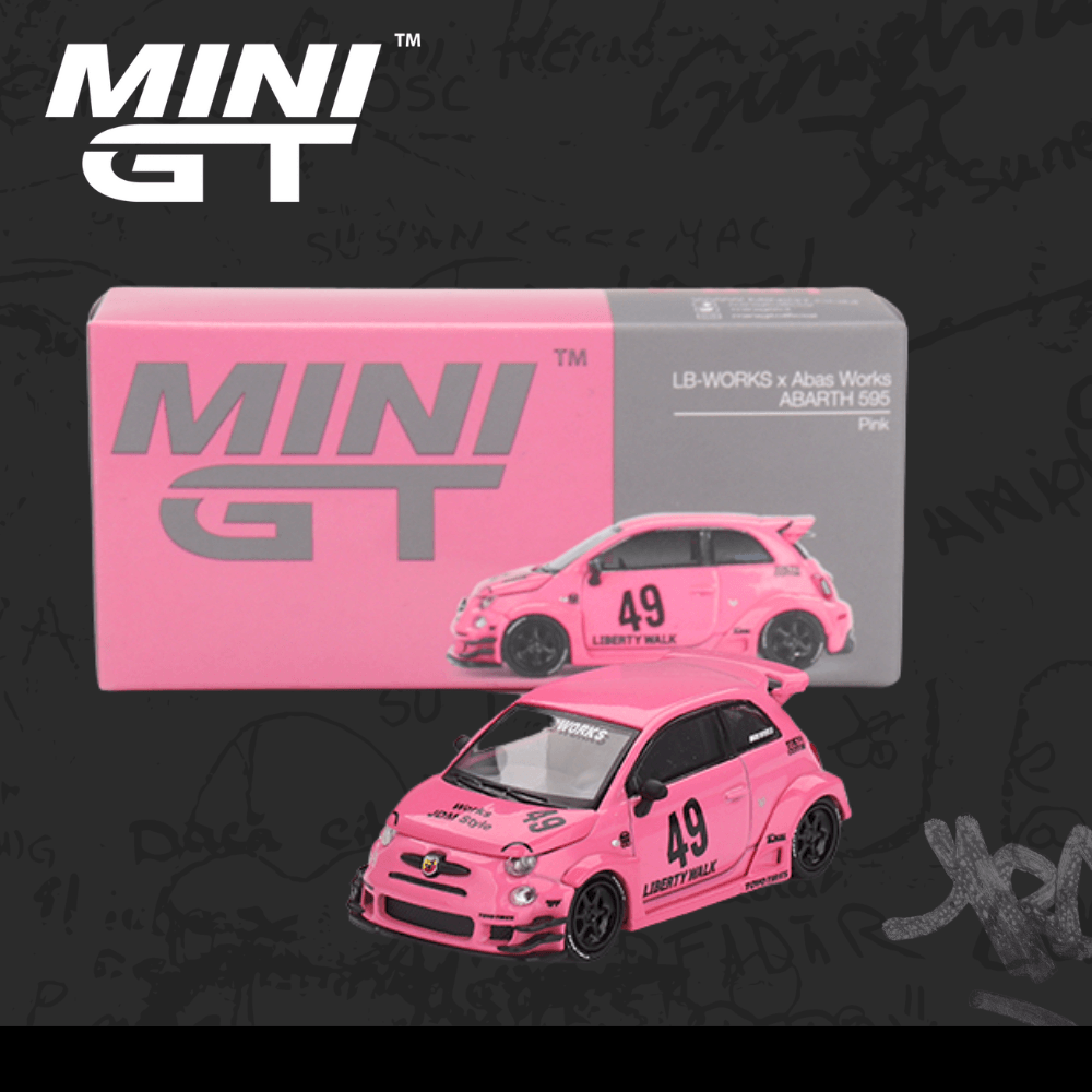 Mini GT 851 ABARTH 595 LB-WORKS x Abas Works Pink 