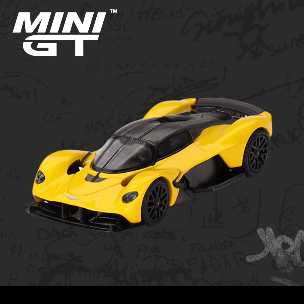 Modèle Réduit Mini GT Aston Martin Valkyrie 1:64 - Couleur Sunburst Yellow, Diecast, Neuf