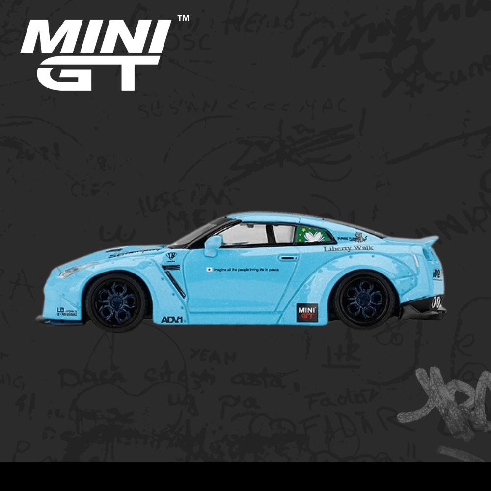 Mini GT 184 LBWK Nissan GT-R R35 Type BABY BLUE MACAU EXCLUSIVE