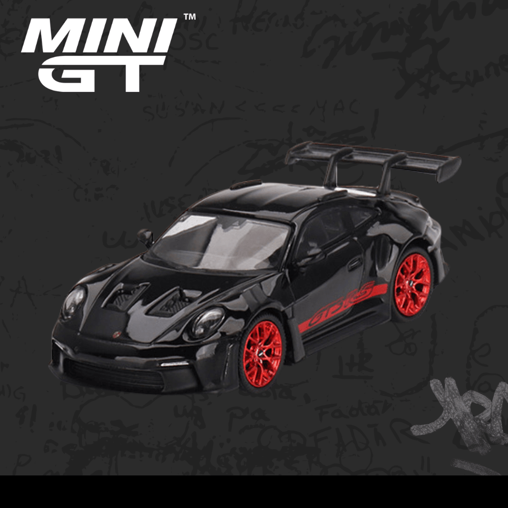 Mini Gt 681 Porsche 911 (992) GT3 RS Black with Pyro Red