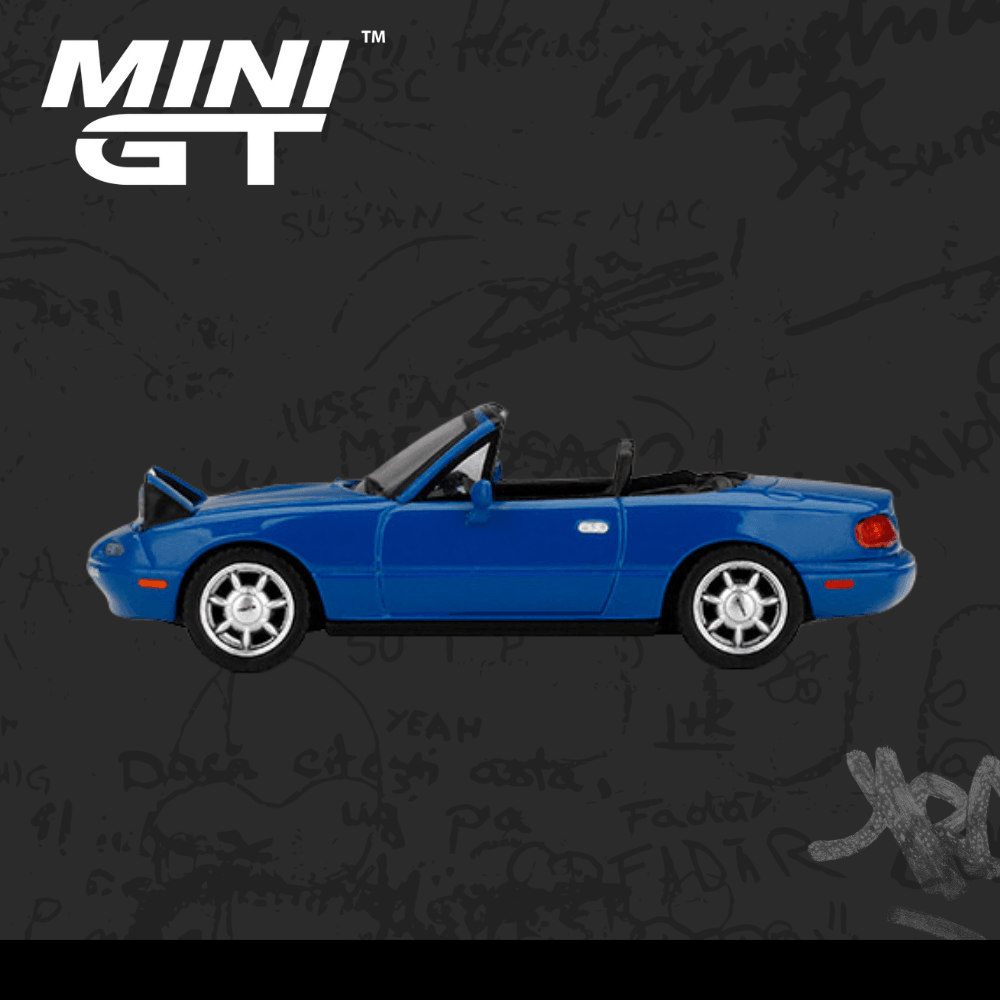 Mini Gt 331 Mazda Miata MX-5 (NA) Mariner Blue Headlight Up LHD