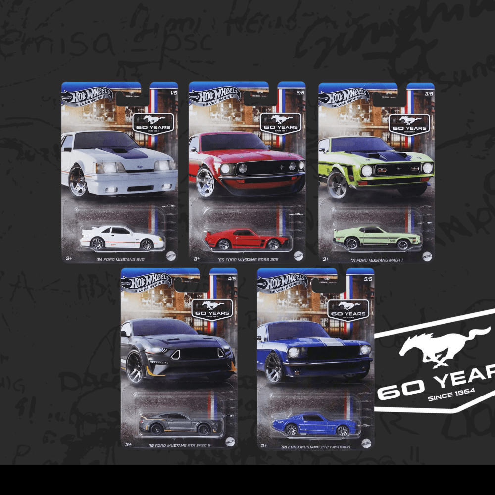 Hot Wheels Silver Series Mustang 60 Years Set 2025 GRT01