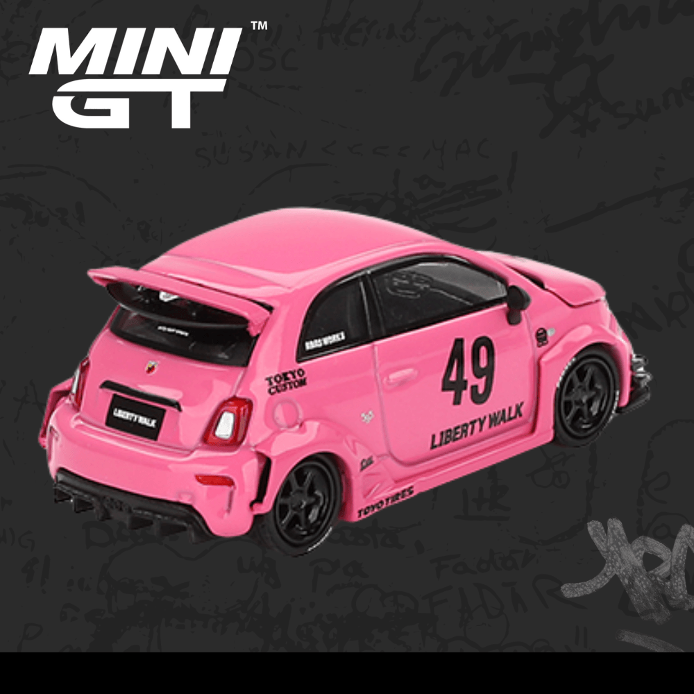 Mini GT 851 ABARTH 595 LB-WORKS x Abas Works Pink 