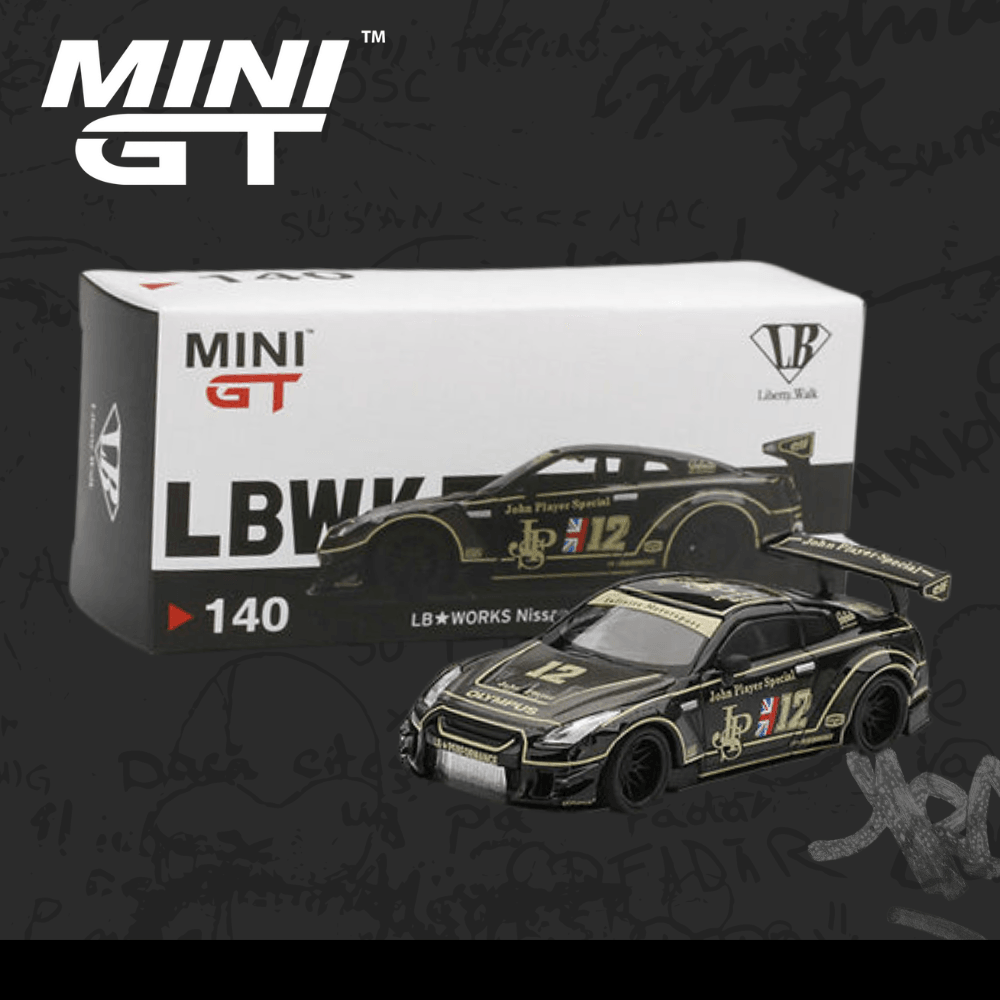 Mini GT 140 LB WORKS Nissan GT-R (R35) JPS Type 2, John Player Special Rear Wing ver 3 RHD