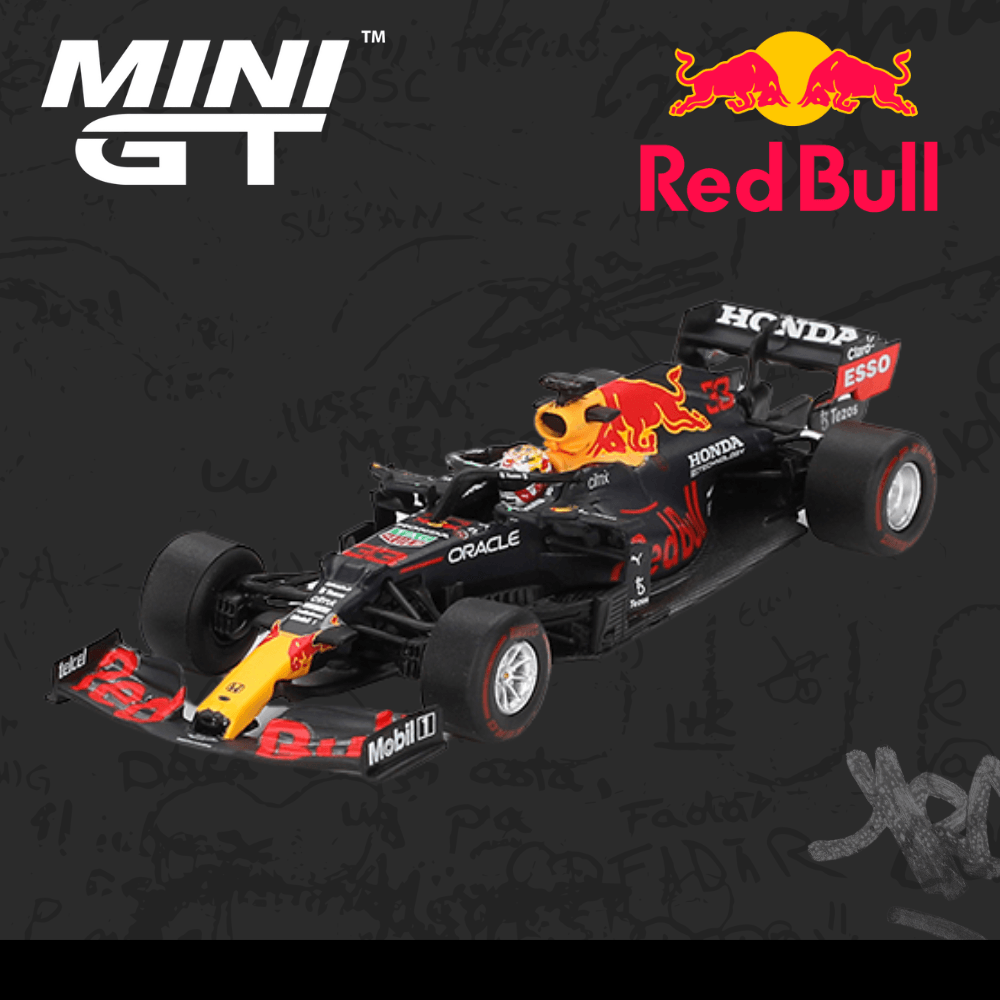 Mini GT 835 Red Bull RB16B #33 Max Verstappen 2021 Abu Dhabi Grand Prix Winner