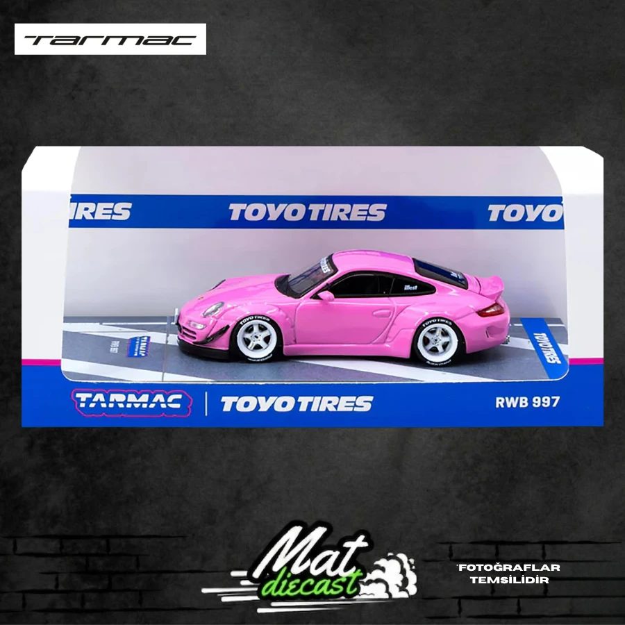 Tarmac Works RWB 997 Pembe Hobby64 Serisi