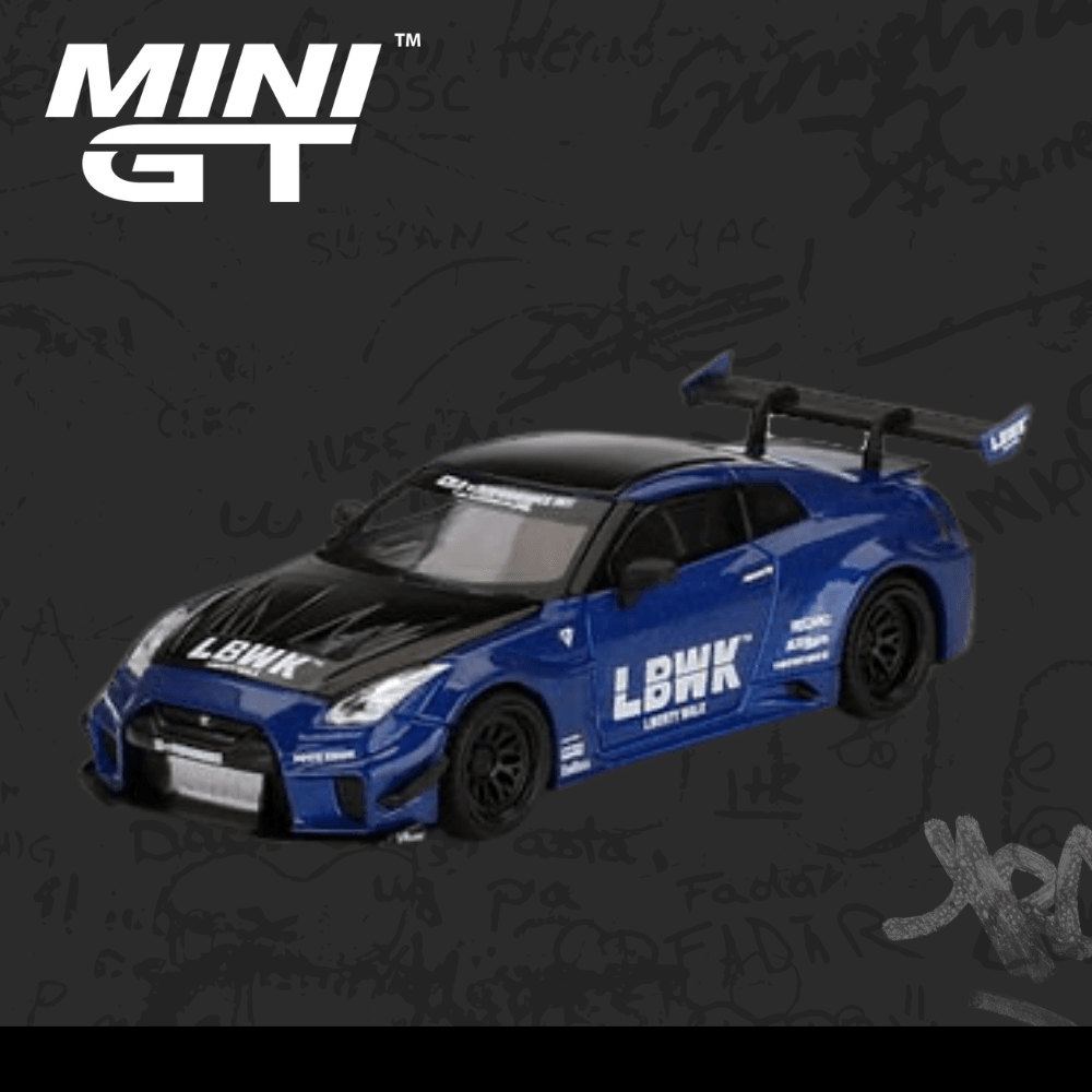 Mini GT 299 LB-Silhouett WORKS GT Nissan 35GT-RR / LBWK Blue