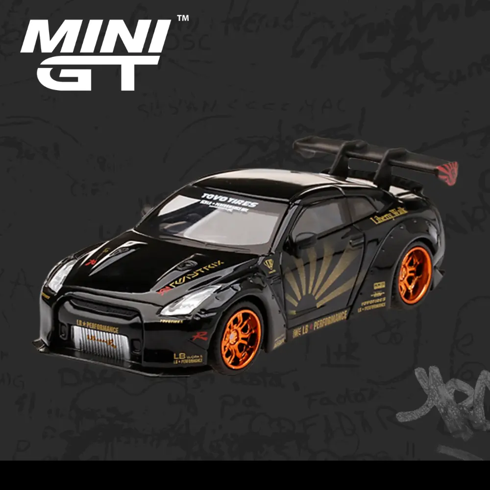 Mini GT 5 LB WORKS Nissan GT-R (R35) Black w/ Copper Wheel Type 1
