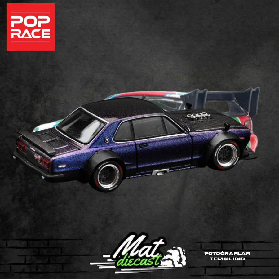 POP RACE PR64-151 Skyline GT-R V8 Drift (Hakosuka) Magic Purple