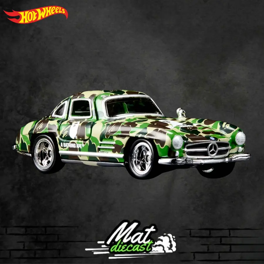 ミニカー BAPE X HOT WHEELS 55 MERCEDES-BENZ 300SL Hot Wheels x BAPE RLC 1955 Mercedes Benz 300SL King of The Camo