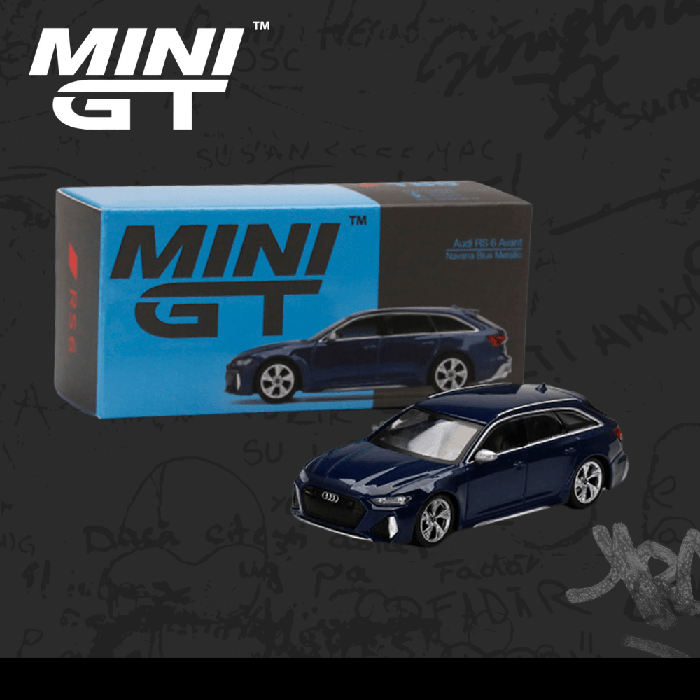 Mini Gt 186 Audi RS 6 Avant Navarra Blue Metallic
