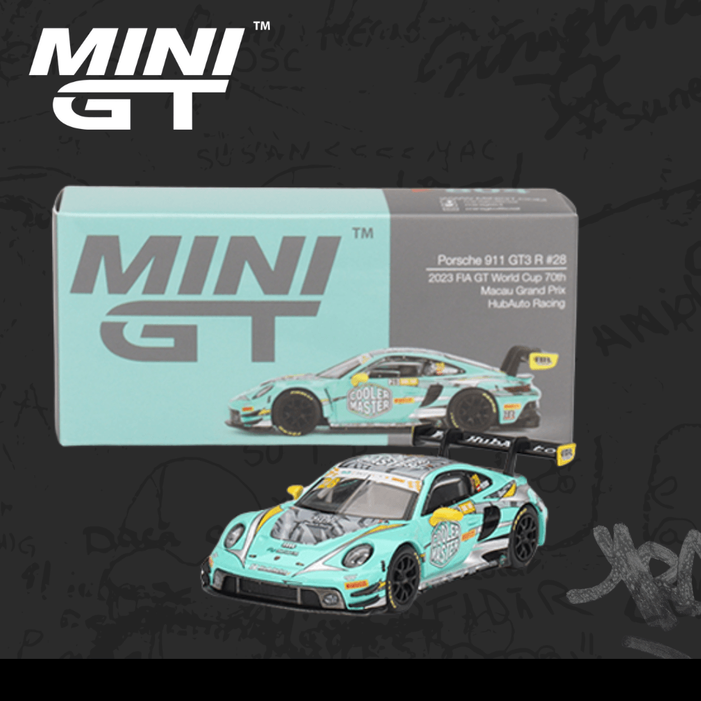 Mini GT 804 Porsche 911 GT3 R HubAuto Racing 2023 FIA GT World Cup 70th Macau Grand Prix 