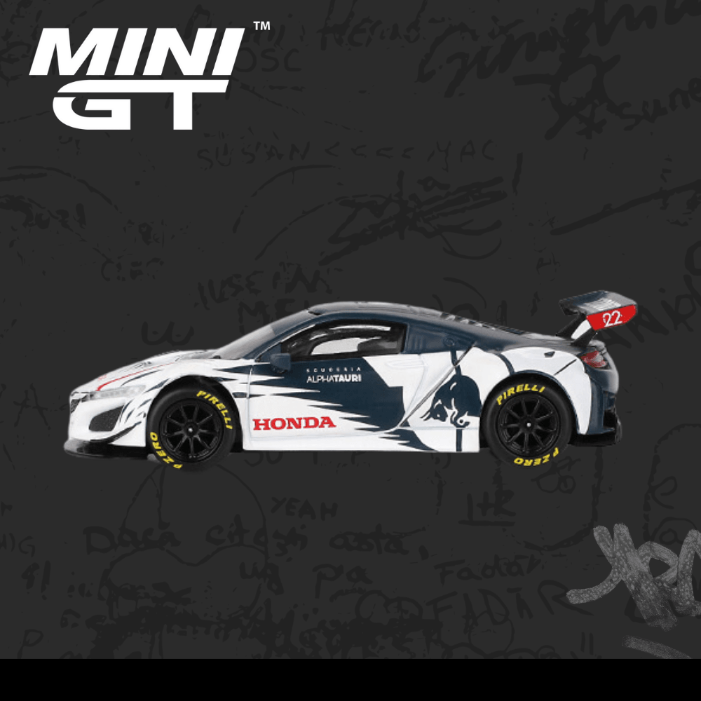 Mini Gt 761 Honda NSX GT3 EVO AlphaTauri Yuki Tsunoda 2023 Red Bull Formula Nurburgring