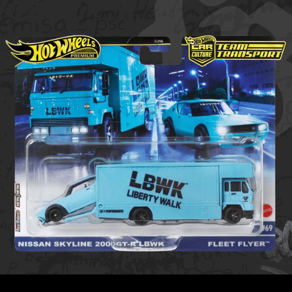 Hot Wheels Team Transport Nissan Skyline 2000GT-R LBWK Fleet Flyer #69