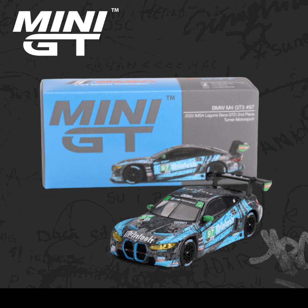Mini Gt 647 BMW M4 GT3 #97 Turner Motorsport IMSA 2023 Laguna Seca GTD 2nd Place