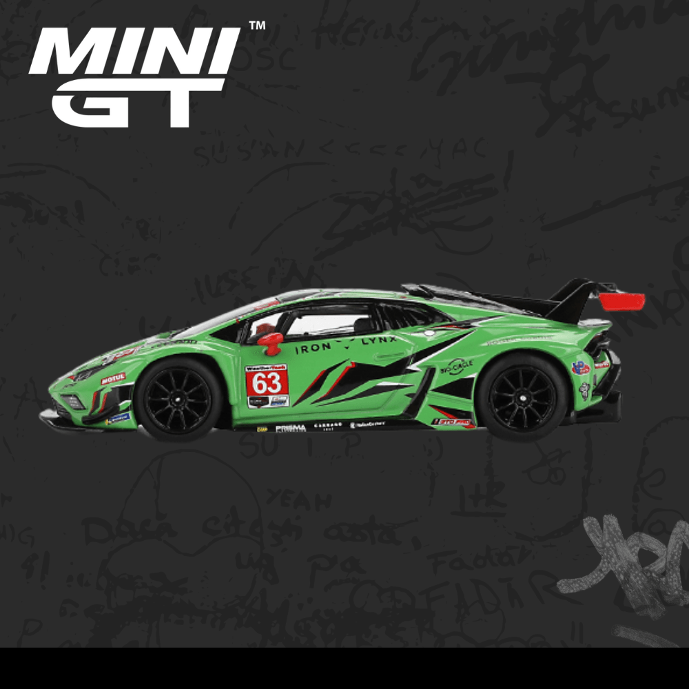 Mini GT 813 Lamborghini Huracán GT3 EVO2 Iron Lynx IMSA 2023 Daytona 24 Hrs