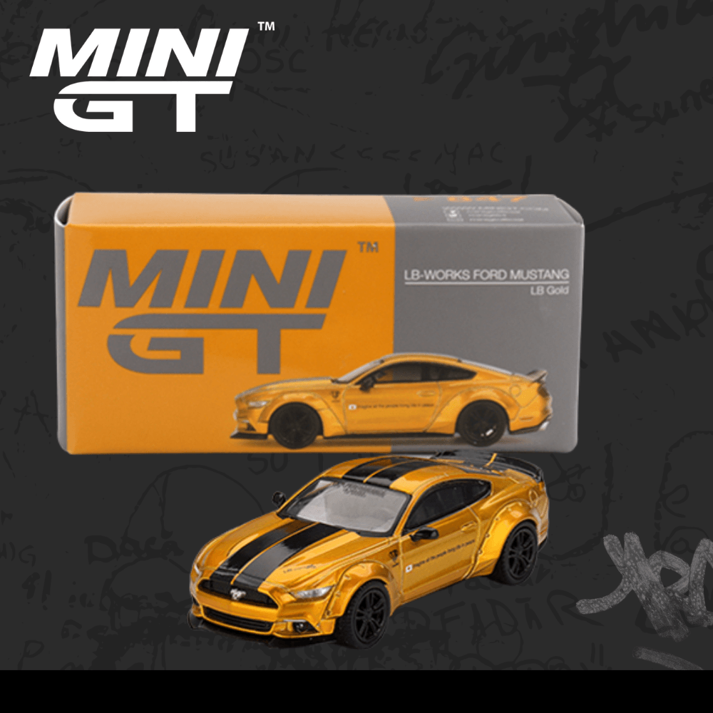 Mini GT 847 LB-WORKS FORD MUSTANG LB Gold