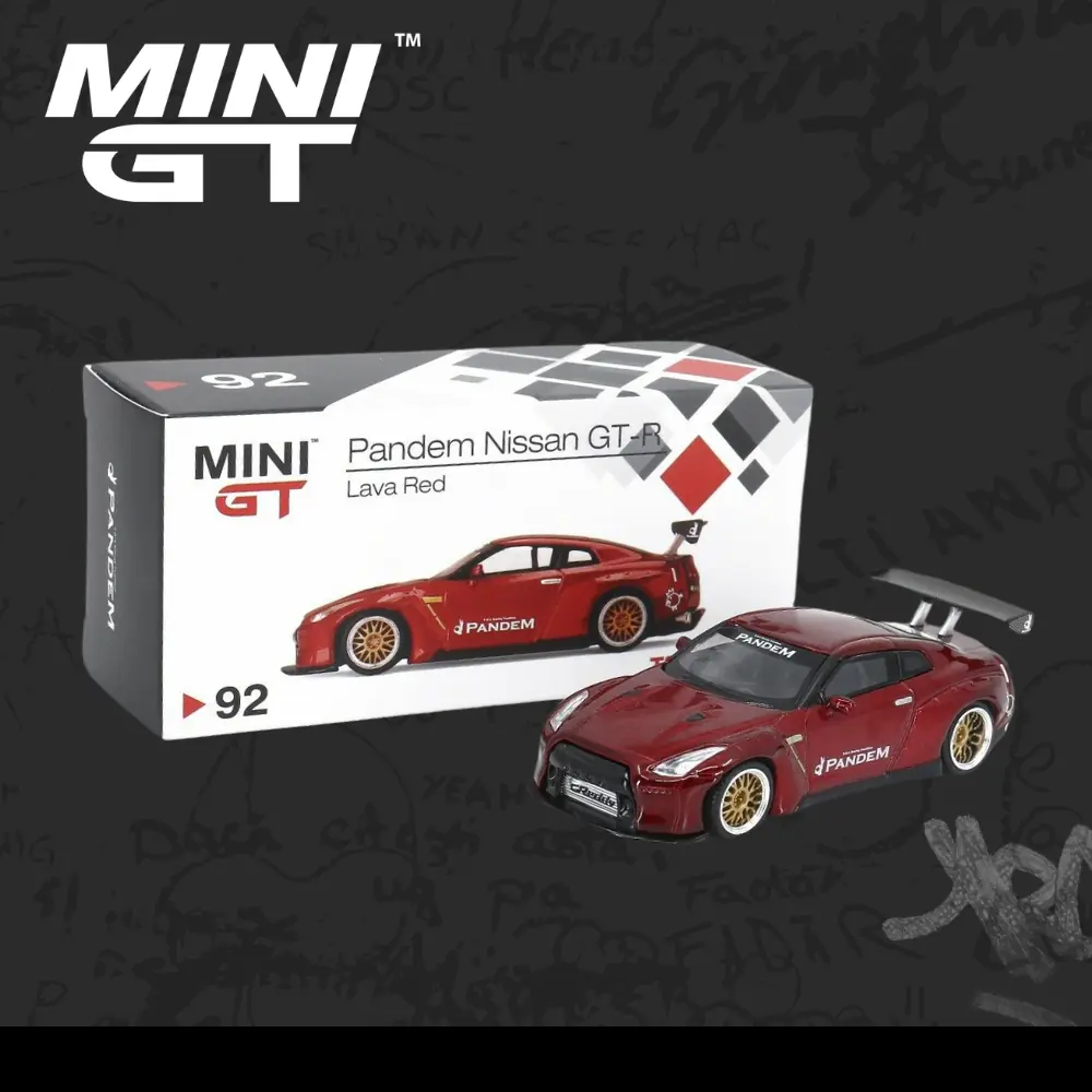 GT Pandem Nissan GT-R Mini Red MINI #92 R35 Lava GTR - #96