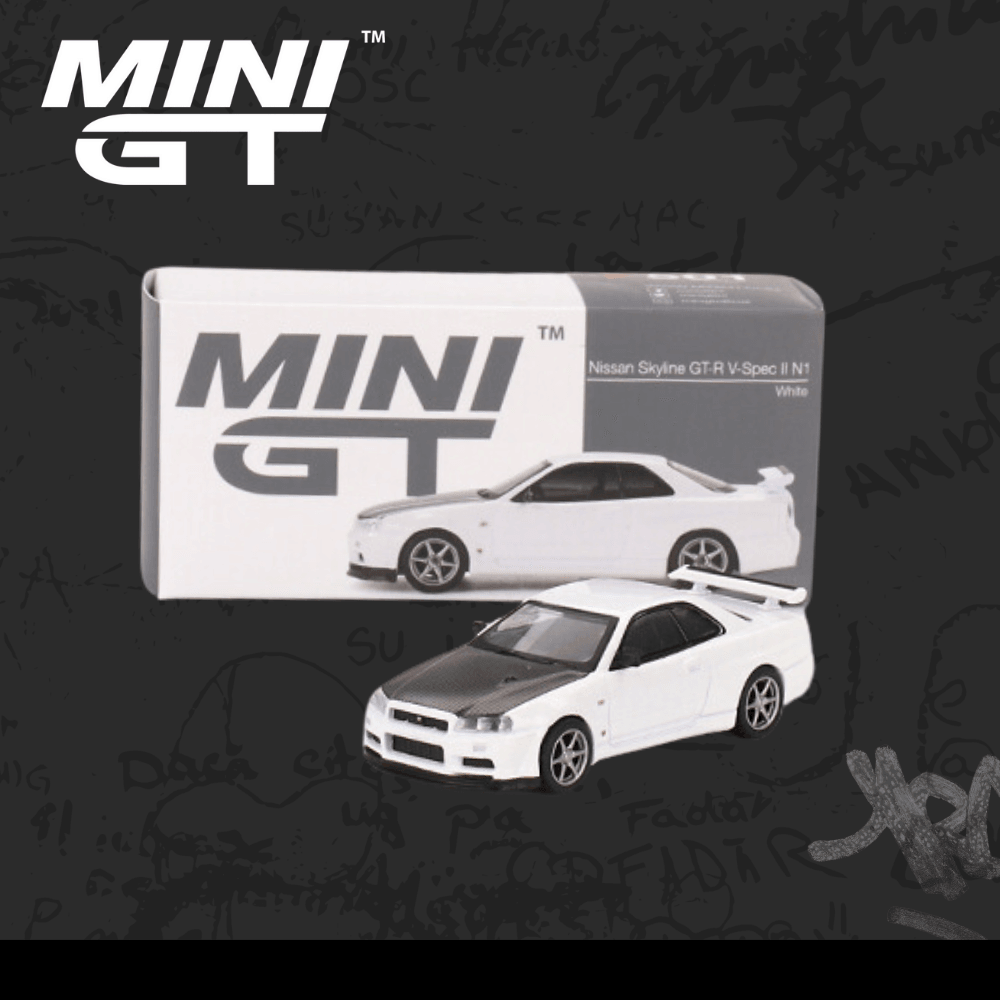 Mini Gt 501 Nissan Skyline GT-R (R34) V-Spec II N1 White